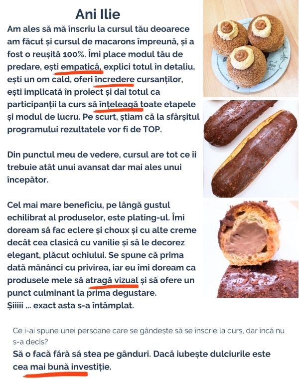 Feedback curs ecler choux Ani