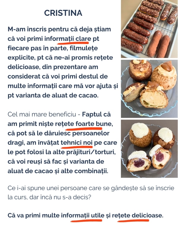 Feedback curs ecler choux Kris