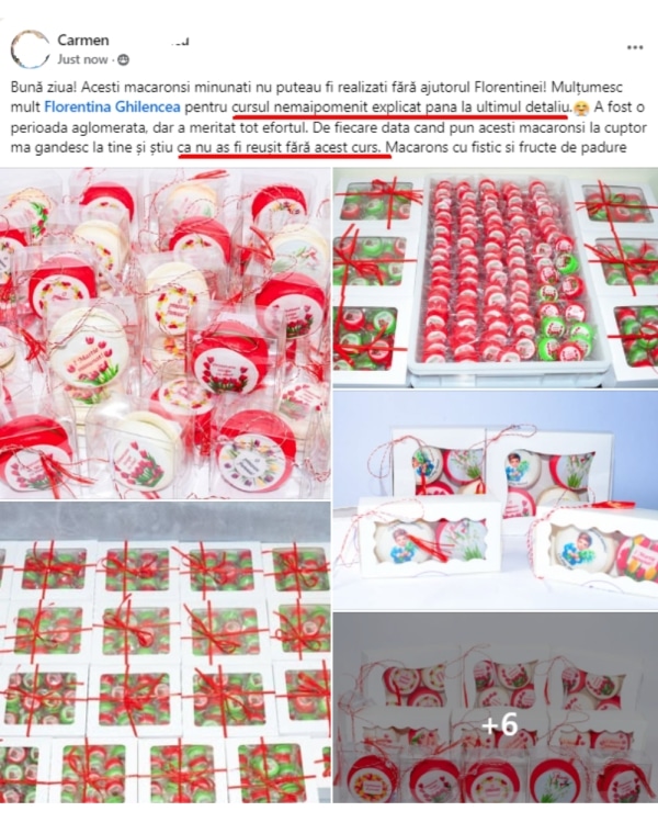 feedback curs primii mei macarons florentina ghilencea