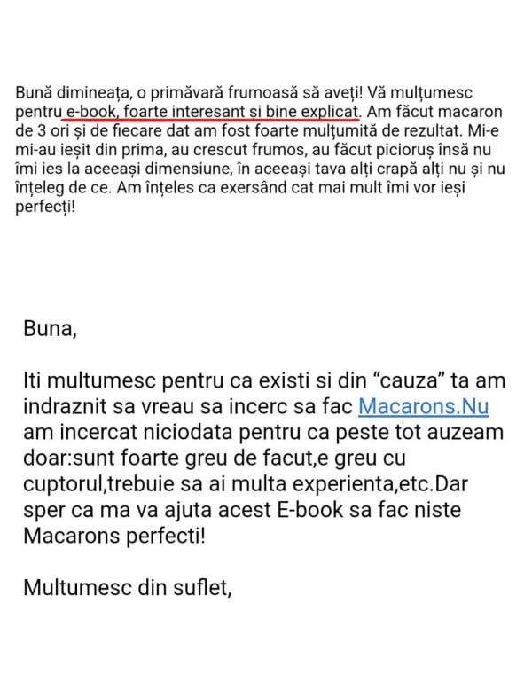 feedback primii pasi catre macarons perfecti ebook 2