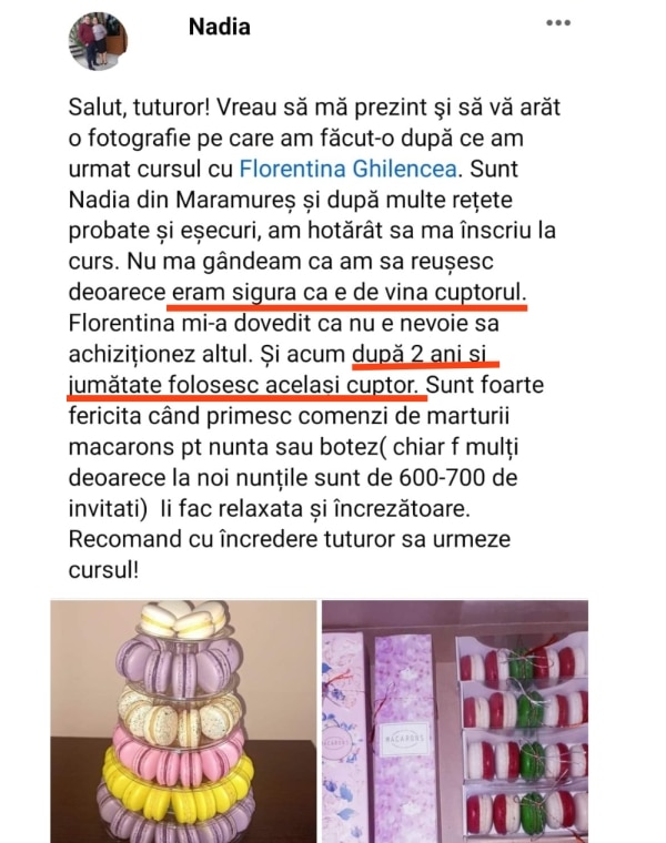 feedback nadia macarons perfecti