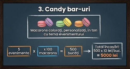 simulare incasari macarons candy bar