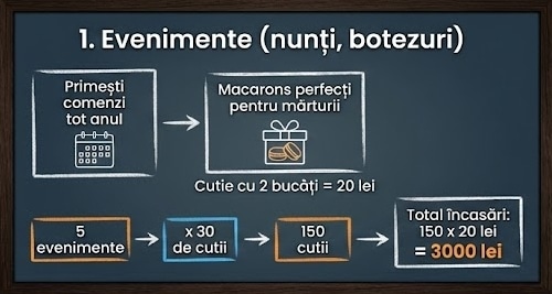 simulare incasari macarons evenimente