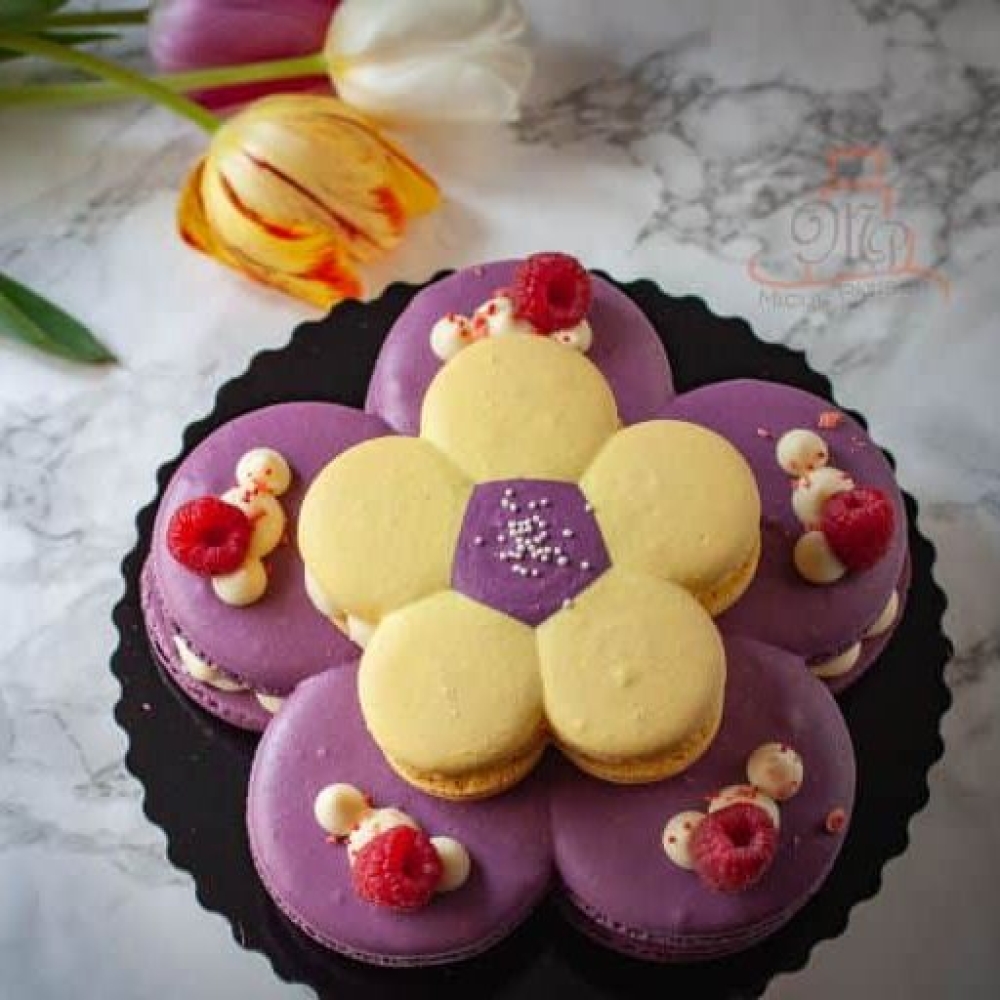 Tort macaron floare curs